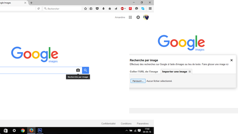 transfer d'image pour une recherche google image