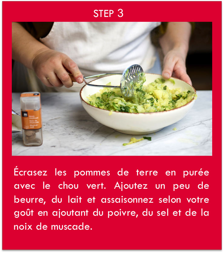 Mélangez les légumes avec les pommes de terres