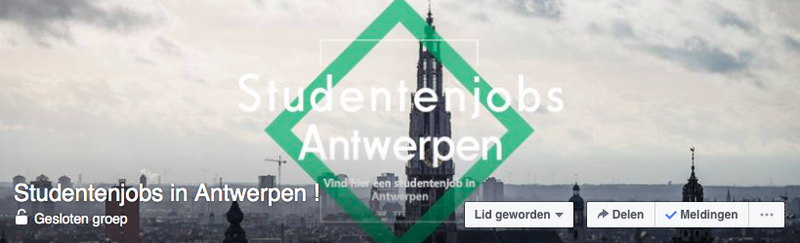 studentenjobs in Antwerpen fb groep