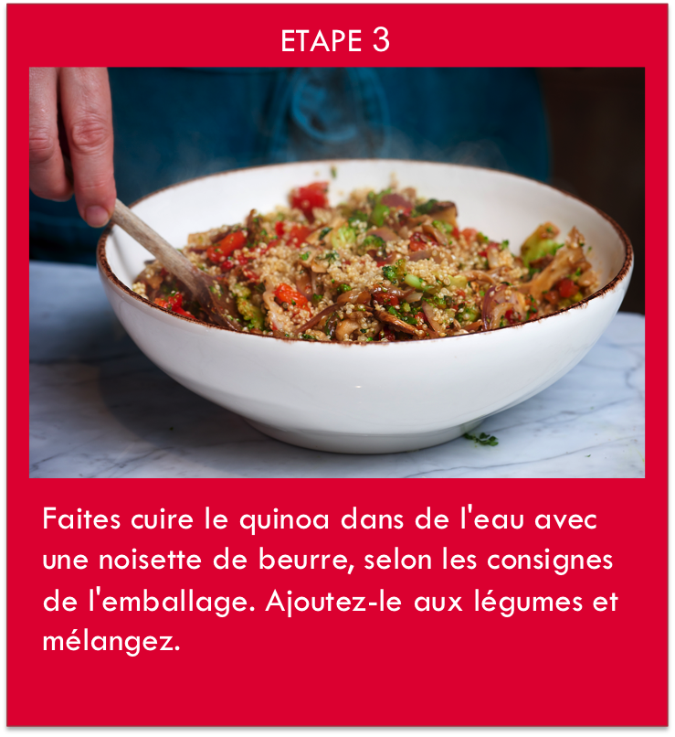 Saute le quinoa