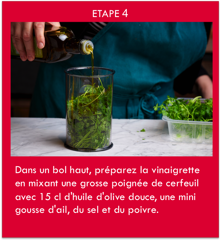 prépare la vinaigrette