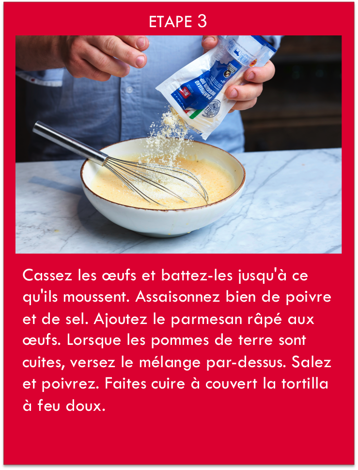 on mélange les oeufs avec du fromage