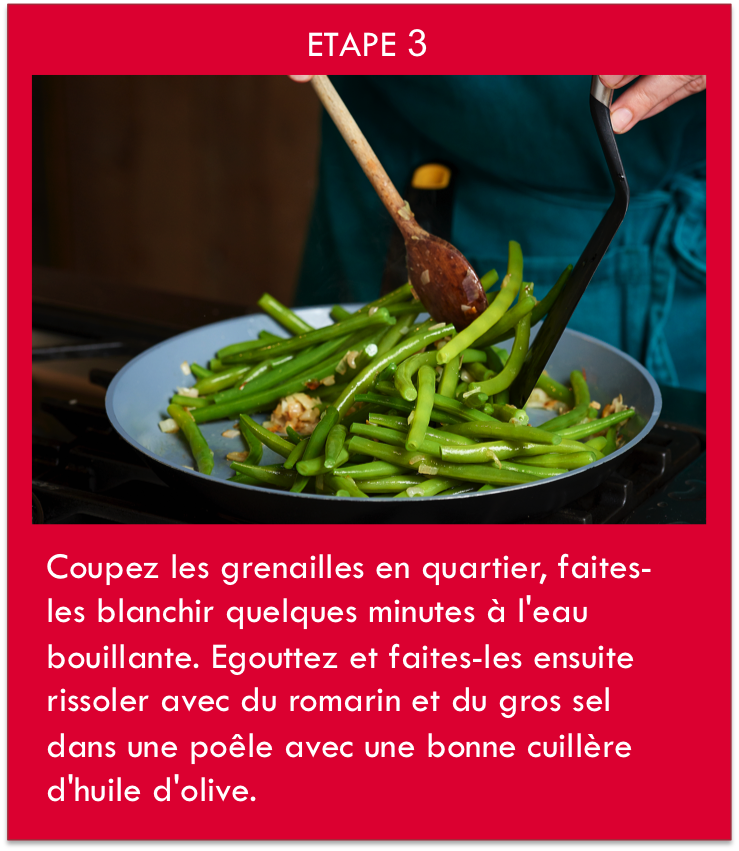 mélager les haricot