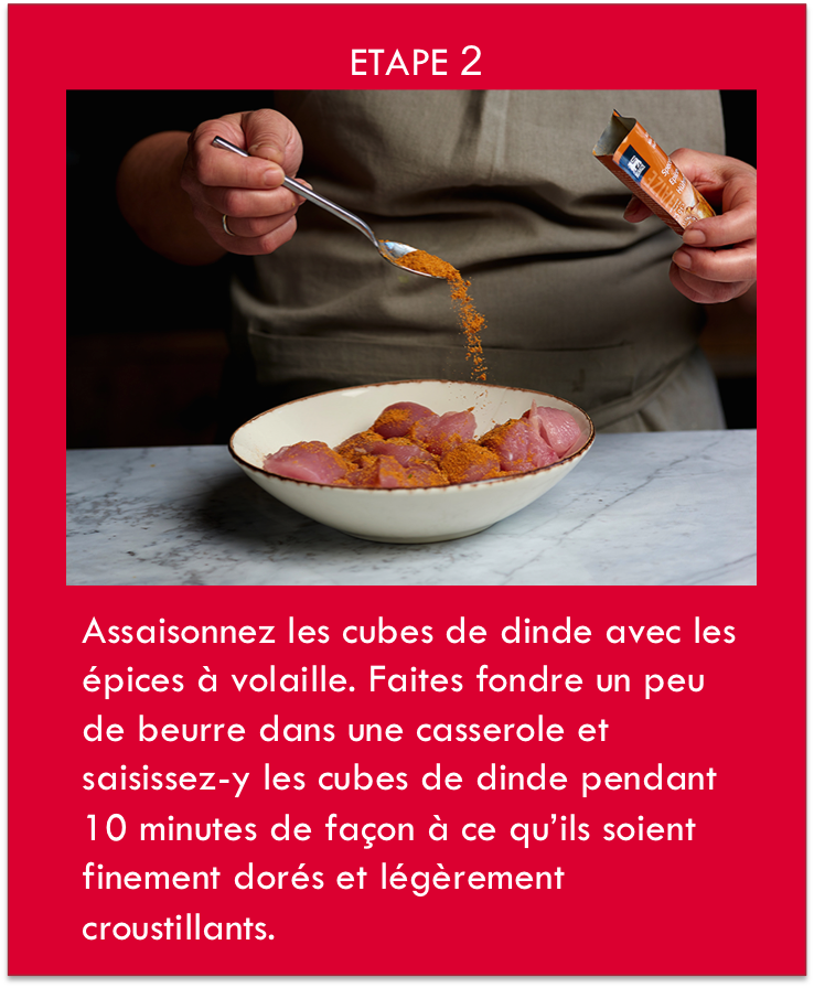 Assaisonnez la dinde