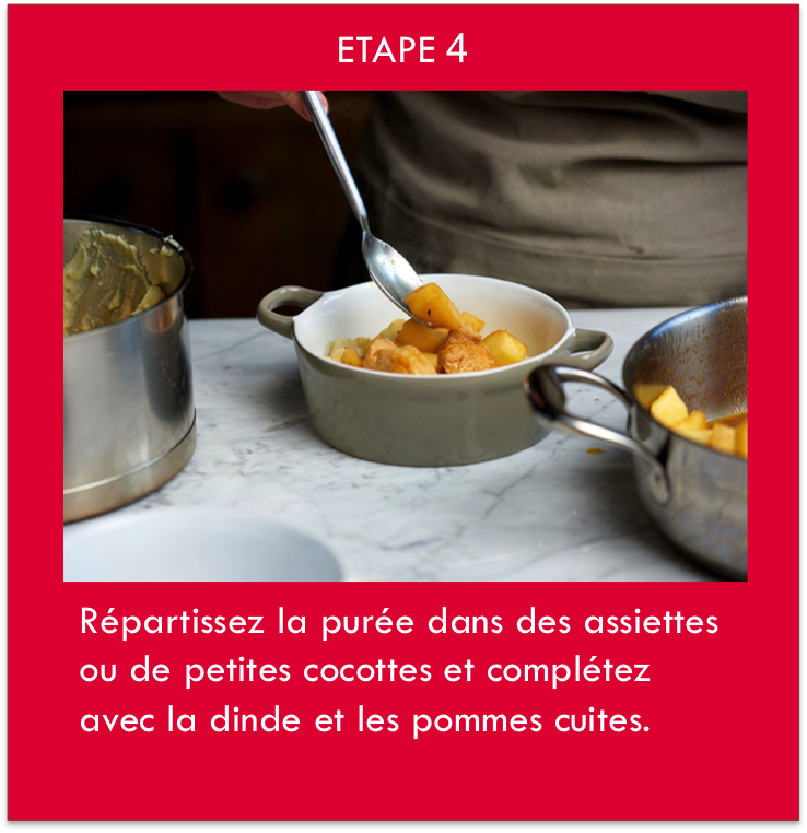 Répartissez la purée