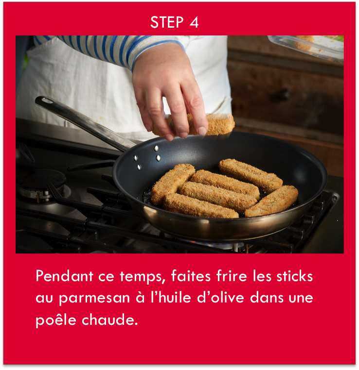 faire frire des sticks de parmesan