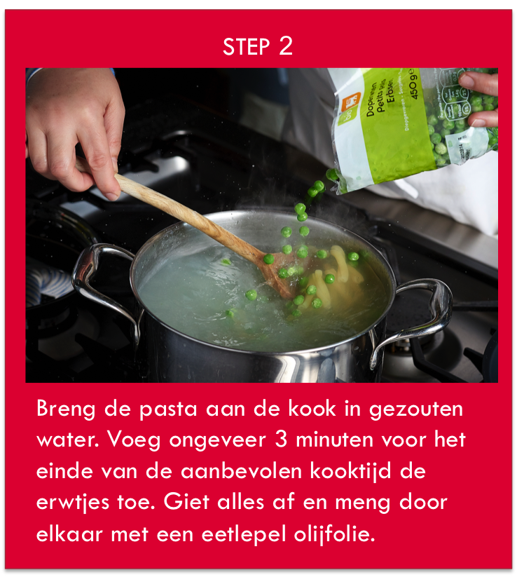 de pasta aan de kook brengen