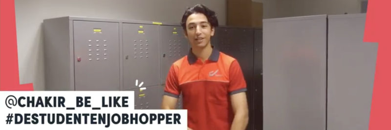 Studentenjobhopper Chakir gaat 1 dag als postbode bij Bpost aan de slag