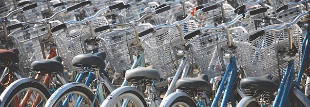 Studenten met de fiets