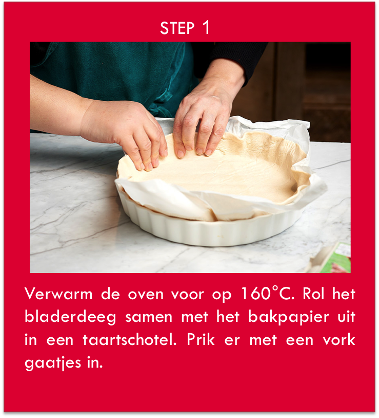 oven verwarmen voor een quiche
