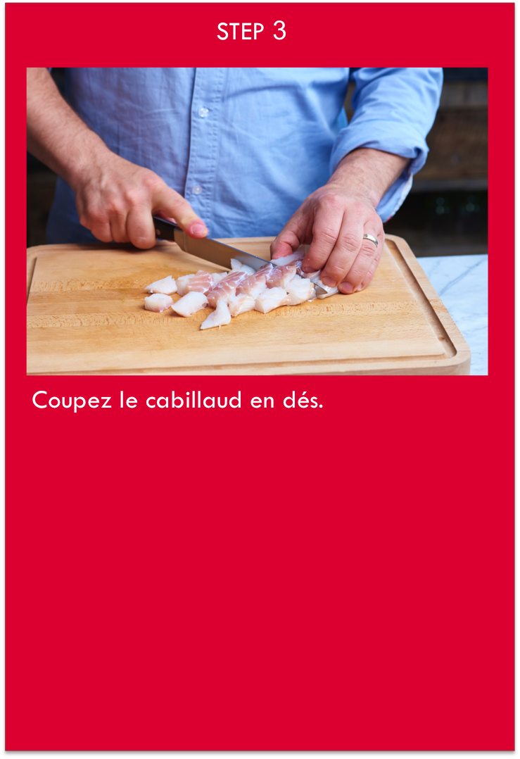 dés de cabillaud
