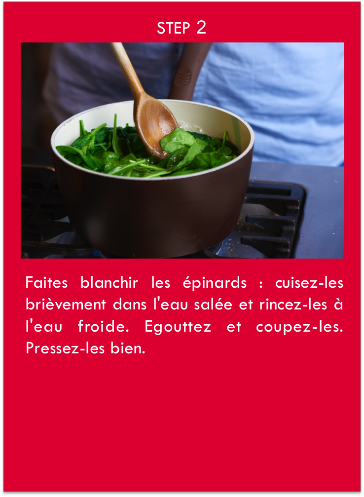blancher les épinards