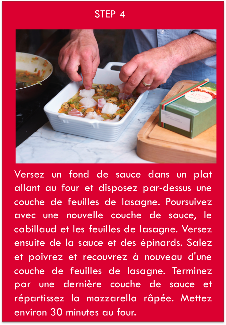 cuire une lasagne aux moules