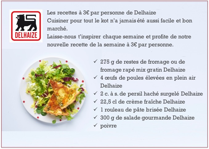 les recettes delhaize à moins de 3 €