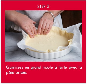 garnir un moule avec de la pâte brisée