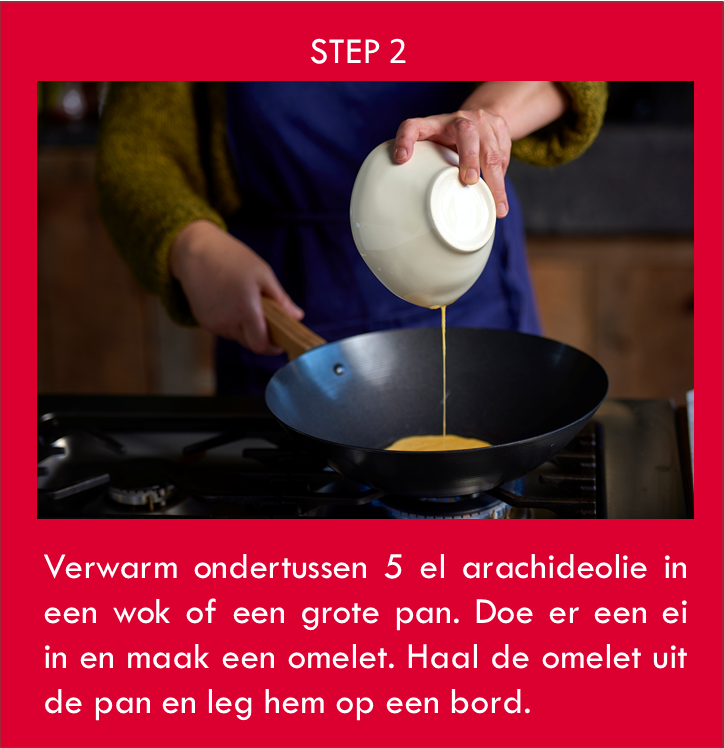 Step 2 : Gebakken rijst 'land en zee'