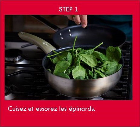 Recette à 3€ Feuilleté de saucisse aux épinards Step 1