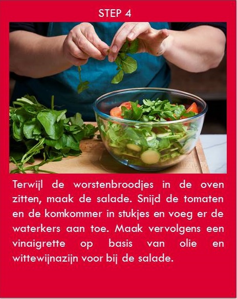 Worstenbroodje met spinazie step 4