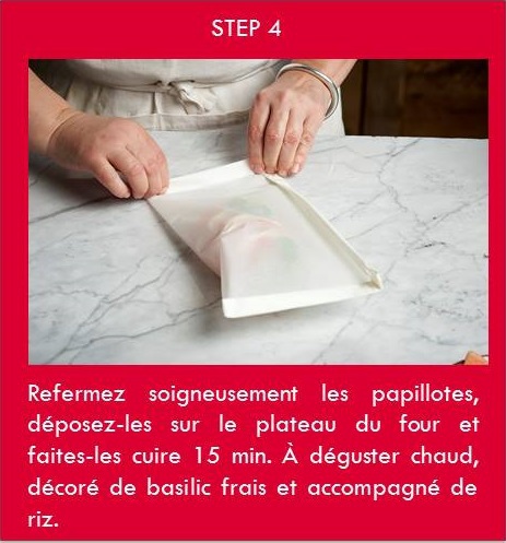 Papillotes de saumon à la caprese Step 4