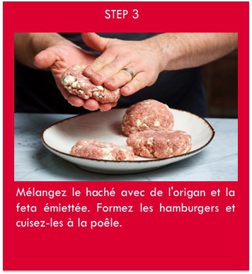 step 3 mélangez le haché avec de l'origan