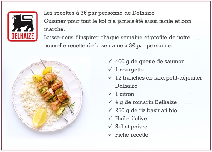 recettes trois euros delhaize brochettes de saumon courgettes