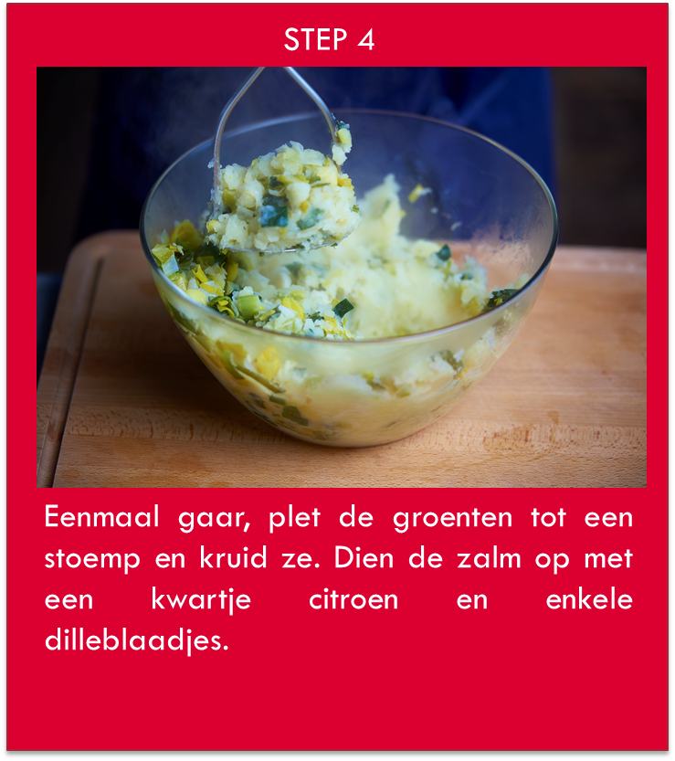 Recept voor op kot: Zalm in korst met stoemp