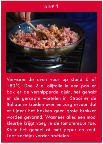 stap 1 verwarm de oven voor op stand 6 of 180°C