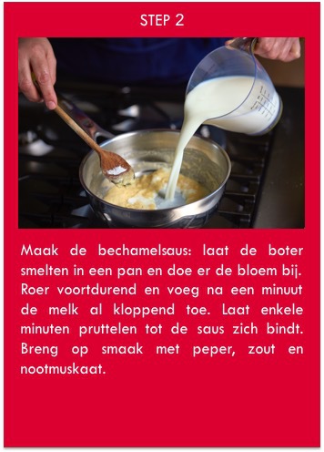 stap 2 maak de bechamelsaus