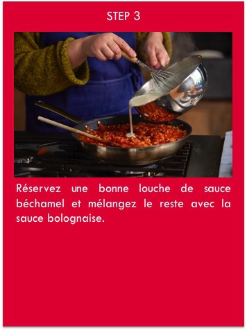 étape 3 réservez une bonne louche de sauce béchamel